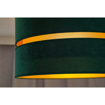 Duolla - Candeeiro integrado DUO 1xE27/15W/230V diâmetro 40 cm verde/dourado