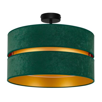 Duolla - Candeeiro integrado DUO 1xE27/15W/230V diâmetro 40 cm verde/dourado