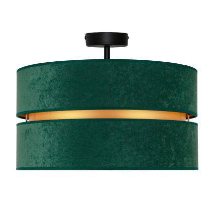Duolla - Candeeiro integrado DUO 1xE27/15W/230V diâmetro 40 cm verde/dourado