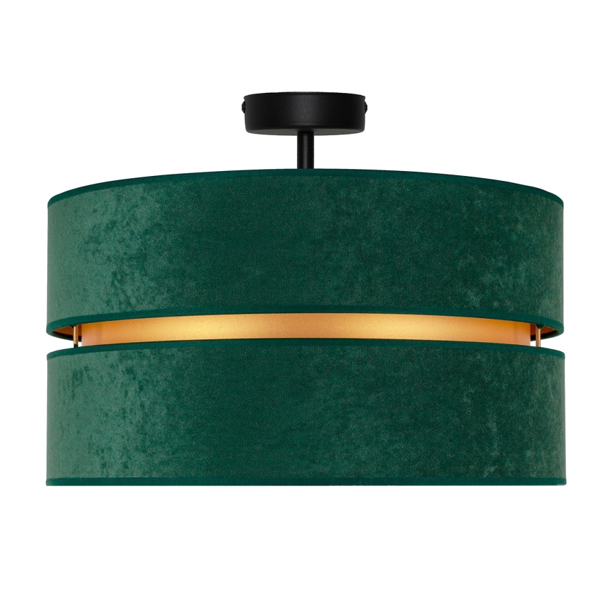 Duolla - Candeeiro integrado DUO 1xE27/15W/230V diâmetro 40 cm verde/dourado