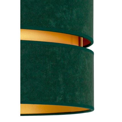 Duolla - Candeeiro integrado DUO 1xE27/15W/230V diâmetro 40 cm verde/dourado