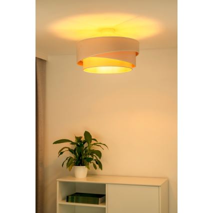 Duolla - Candeeiro integrado KOBO 1xE27/15W/230V diâmetro 45 cm creme