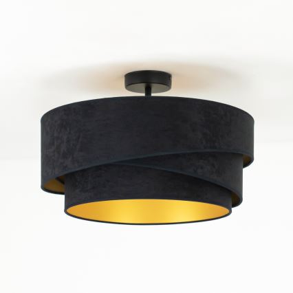 Duolla - Candeeiro integrado KOBO 1xE27/15W/230V diâmetro 45 cm preto