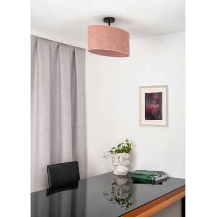 Duolla - Candeeiro integrado OVAL 1xE27/15W/230V rosa