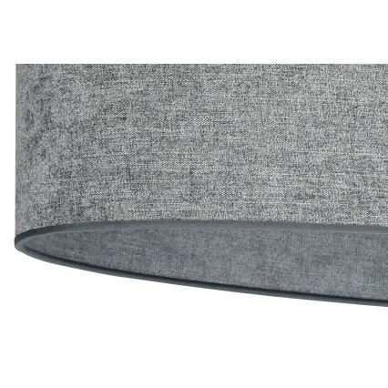 Duolla - Candeeiro integrado OVAL 2xE27/15W/230V cinzento