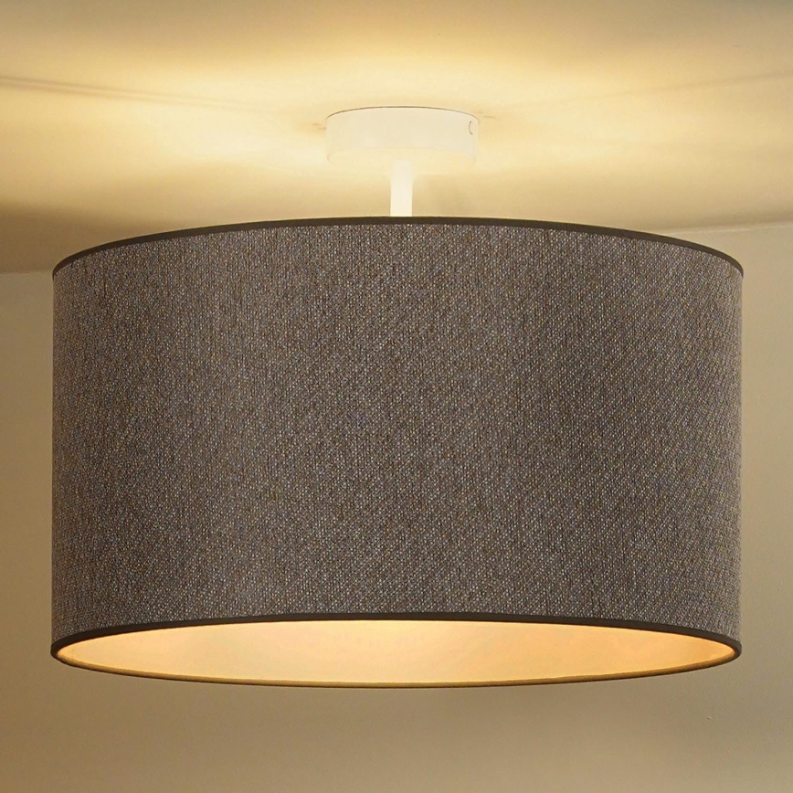 Duolla - Candeeiro integrado ROLLER ECO RECYCLING 1xE27/15W/230V diâmetro 45 cm castanho