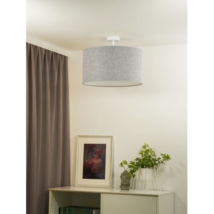 Duolla - Candeeiro integrado ROLLER ECO RECYCLING 1xE27/15W/230V diâmetro 45 cm cinzento