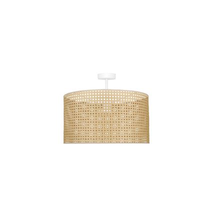 Duolla - Candeeiro integrado ROLLER RATTAN 1xE27/15W/230V diâmetro 45 cm bege
