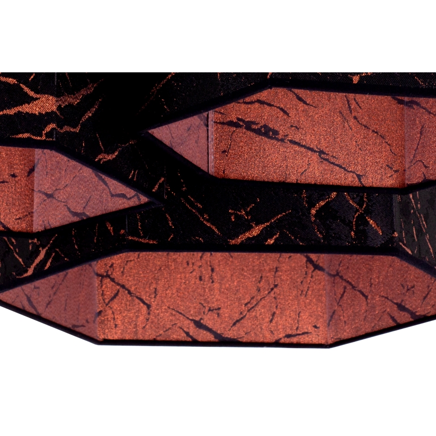 Duolla - Candeeiro integrado ROLLER TRIO HEX 3xE27/15W/230V preto/cobre