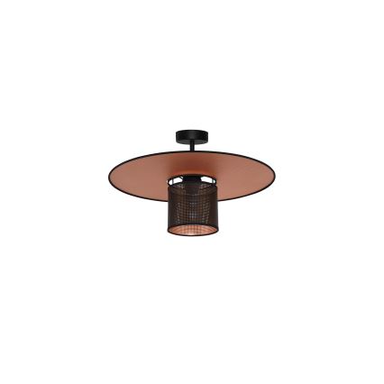 Duolla - Candeeiro integrado TOKYO SHINY 1xE27/15W/230V diâmetro 50 cm preto/cobre