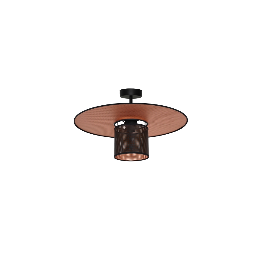 Duolla - Candeeiro integrado TOKYO SHINY 1xE27/15W/230V diâmetro 50 cm preto/cobre