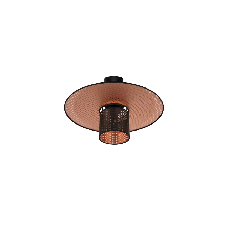 Duolla - Candeeiro integrado TOKYO SHINY 1xE27/15W/230V diâmetro 50 cm preto/cobre