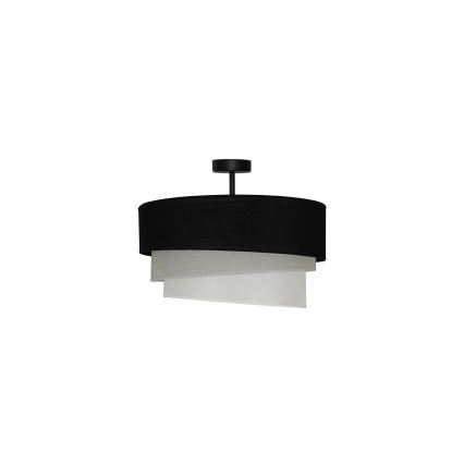 Duolla - Candeeiro integrado TRIO 1xE27/15W/230V diâmetro 45 cm preto/cinzento/branco