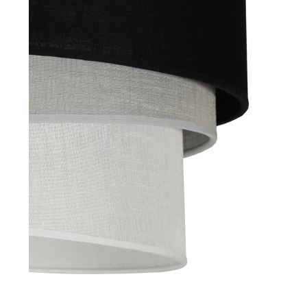 Duolla - Candeeiro integrado TRIO 1xE27/15W/230V diâmetro 45 cm preto/cinzento/branco