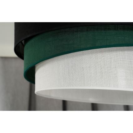 Duolla - Candeeiro integrado TRIO 1xE27/15W/230V diâmetro 45 cm preto/verde/branco