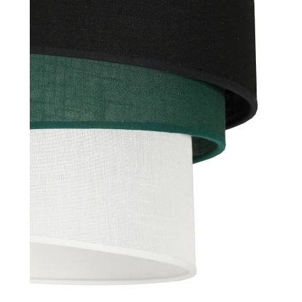 Duolla - Candeeiro integrado TRIO 1xE27/15W/230V diâmetro 45 cm preto/verde/branco