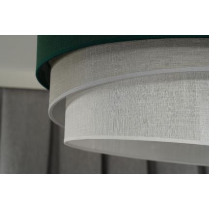 Duolla - Candeeiro integrado TRIO 1xE27/15W/230V diâmetro 45 cm verde/cinzento/branco