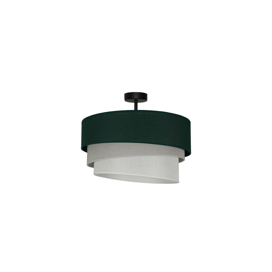 Duolla - Candeeiro integrado TRIO 1xE27/15W/230V diâmetro 45 cm verde/cinzento/branco