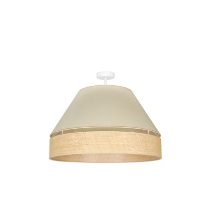Duolla - Candeeiro integrado YUTE AVIGNON 1xE27/15W/230V diâmetro 60 cm creme/bege