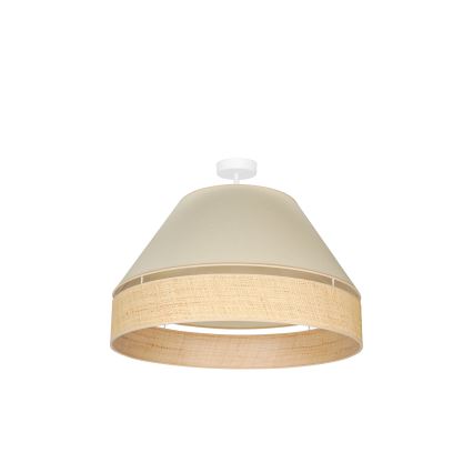 Duolla - Candeeiro integrado YUTE AVIGNON 1xE27/15W/230V diâmetro 60 cm creme/bege