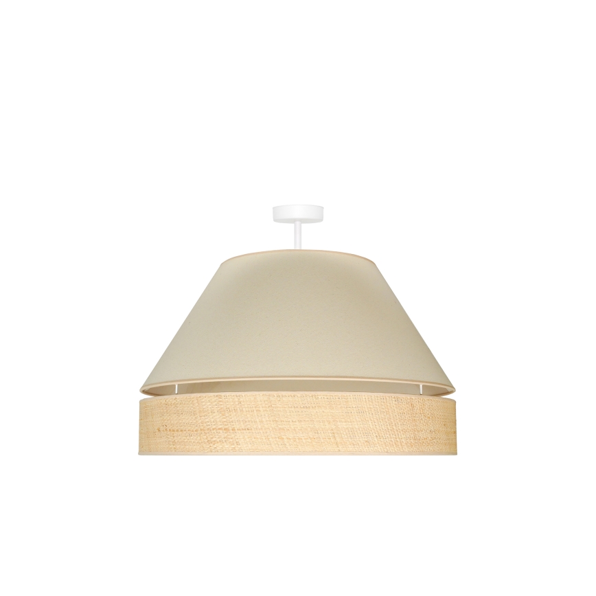 Duolla - Candeeiro integrado YUTE AVIGNON 1xE27/15W/230V diâmetro 60 cm creme/bege