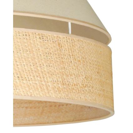 Duolla - Candeeiro integrado YUTE AVIGNON 1xE27/15W/230V diâmetro 60 cm creme/bege