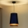 Duolla - Candeeiro suspenso BELL SHINY 1xE27/15W/230V diâmetro 25 cm azul/cobre