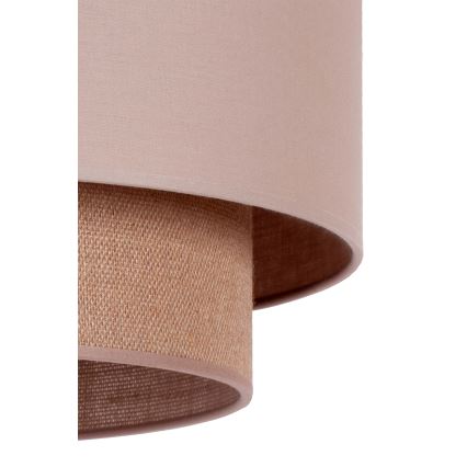 Duolla - Candeeiro suspenso BOHO 1xE27/15W/230V diâmetro 45 cm bege/castanho