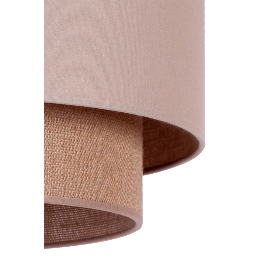 Duolla - Candeeiro suspenso BOHO 1xE27/15W/230V diâmetro 45 cm bege/castanho