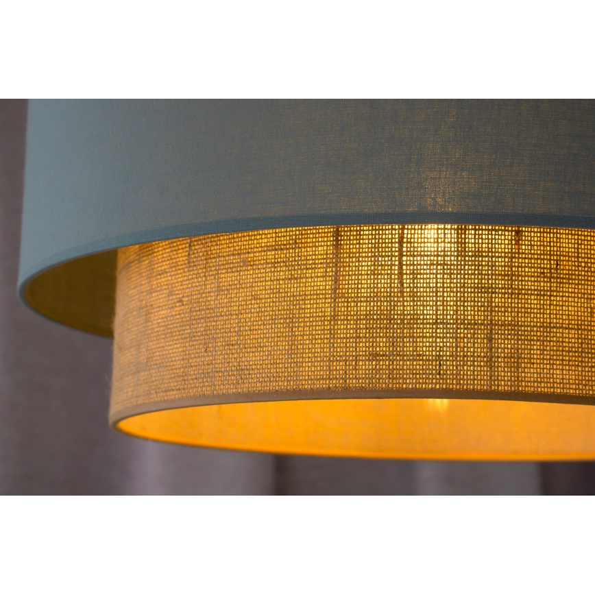 Duolla - Candeeiro suspenso BOHO 1xE27/15W/230V diâmetro 45 cm verde/castanho