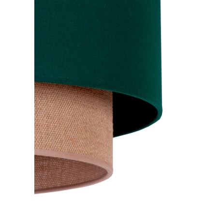 Duolla - Candeeiro suspenso BOHO 1xE27/15W/230V diâmetro 45 cm verde/castanho