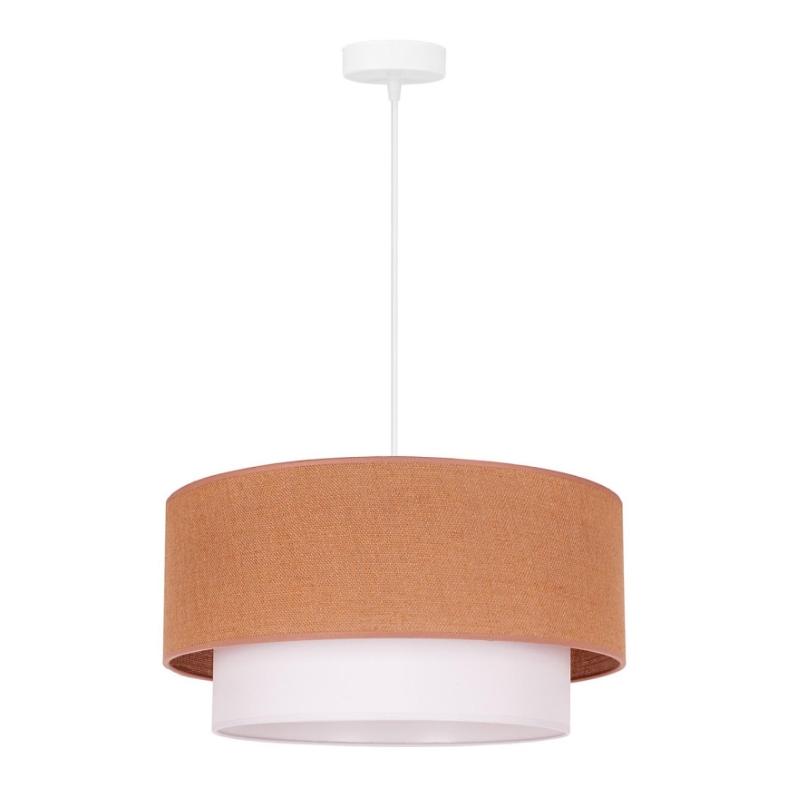 Duolla - Candeeiro suspenso BOHO 1xE27/40W/230V diâmetro 45 cm bege/branco