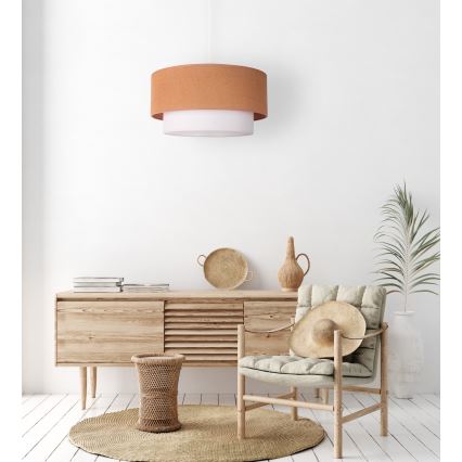 Duolla - Candeeiro suspenso BOHO 1xE27/40W/230V diâmetro 45 cm bege/branco