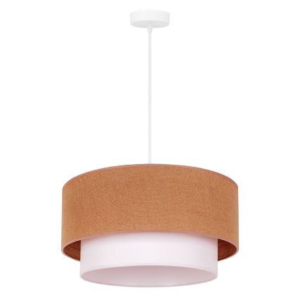 Duolla - Candeeiro suspenso BOHO 1xE27/40W/230V diâmetro 45 cm bege/branco