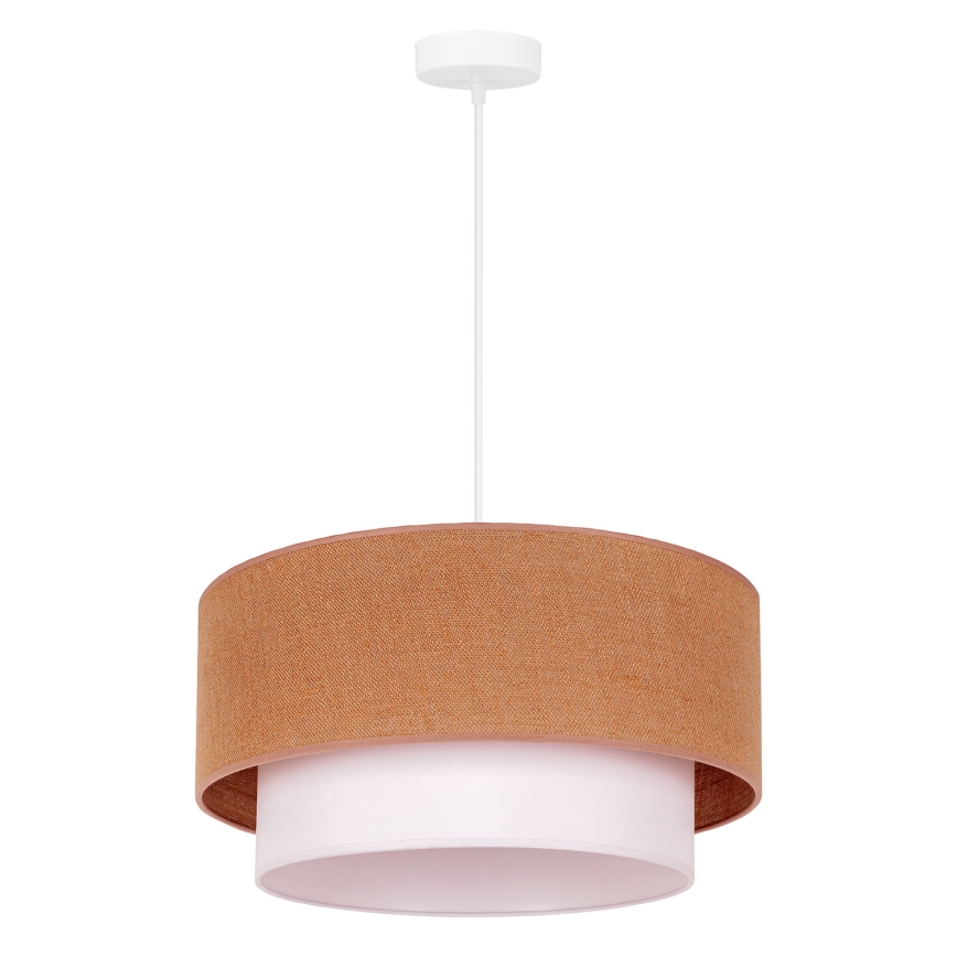 Duolla - Candeeiro suspenso BOHO 1xE27/40W/230V diâmetro 45 cm bege/branco