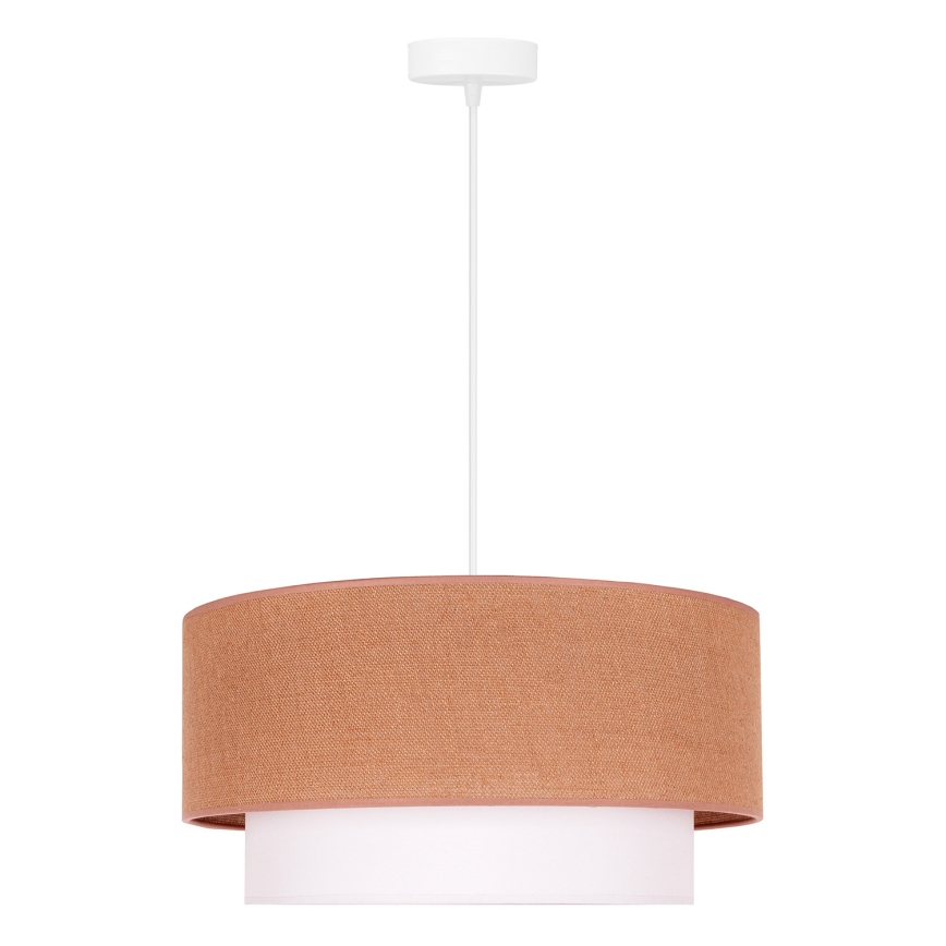 Duolla - Candeeiro suspenso BOHO 1xE27/40W/230V diâmetro 45 cm bege/branco