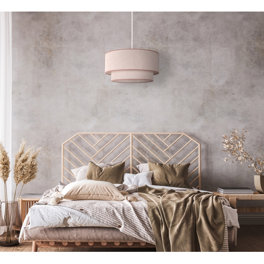 Duolla - Candeeiro suspenso BOHO 1xE27/40W/230V diâmetro 45 cm bege