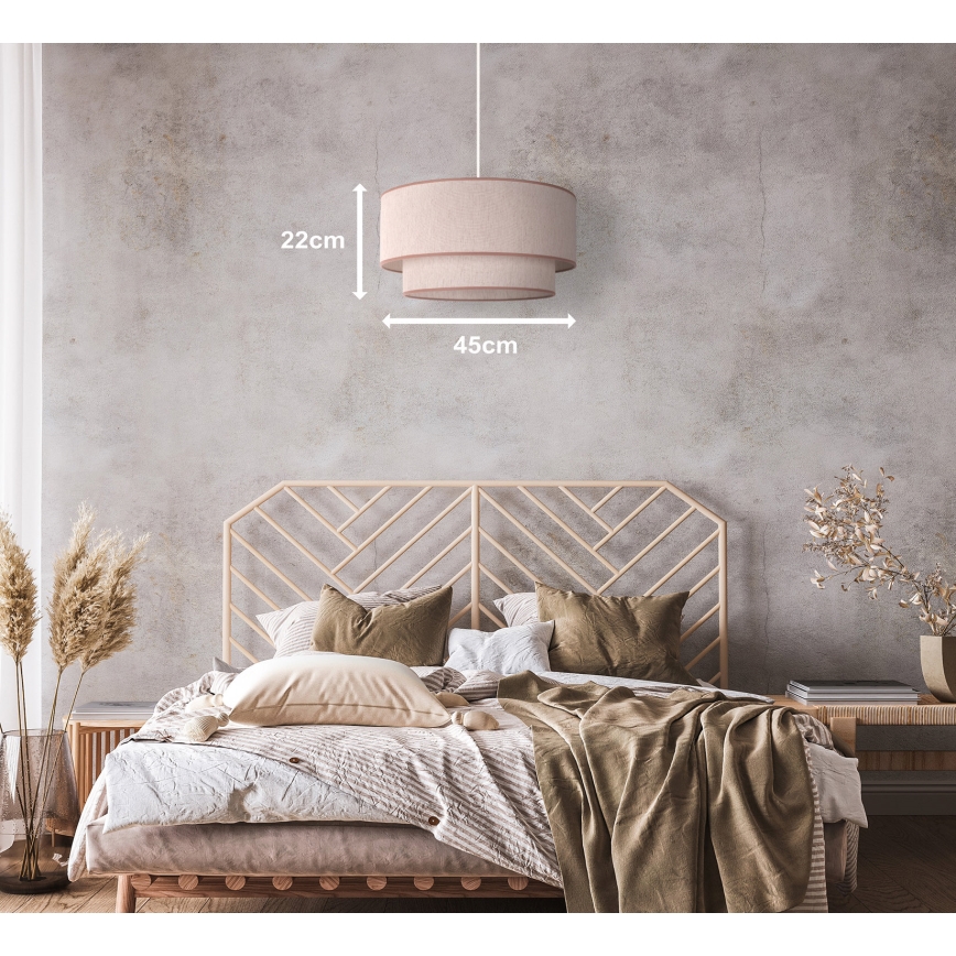 Duolla - Candeeiro suspenso BOHO 1xE27/40W/230V diâmetro 45 cm bege