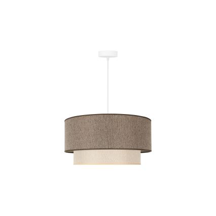 Duolla - Candeeiro suspenso BOHO ECO RECYCLING 1xE27/15W/230V diâmetro 45 cm castanho/creme
