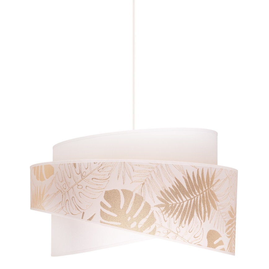 Duolla - Candeeiro suspenso BROOKLYN 1xE27/40W/230V diâmetro 50 cm branco/latão