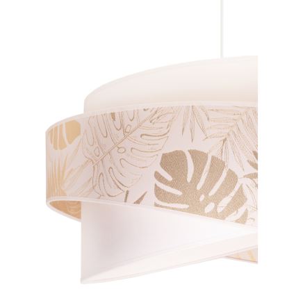 Duolla - Candeeiro suspenso BROOKLYN 1xE27/40W/230V diâmetro 50 cm branco/latão