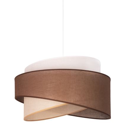 Duolla - Candeeiro suspenso BROOKLYN 1xE27/40W/230V diâmetro 50 cm castanho/bege/branco