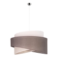 Duolla - Candeeiro suspenso BROOKLYN 1xE27/40W/230V diâmetro 50 cm cinzento/bege/branco