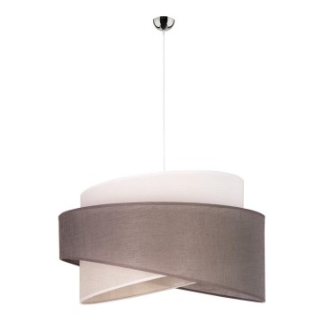 Duolla - Candeeiro suspenso BROOKLYN 1xE27/40W/230V diâmetro 50 cm cinzento/bege/branco