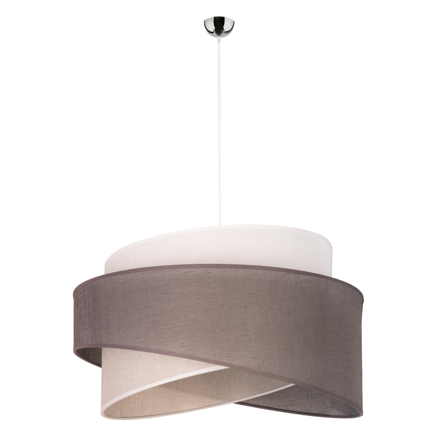 Duolla - Candeeiro suspenso BROOKLYN 1xE27/40W/230V diâmetro 50 cm cinzento/bege/branco
