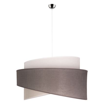 Duolla - Candeeiro suspenso BROOKLYN 1xE27/40W/230V diâmetro 50 cm cinzento/bege/branco