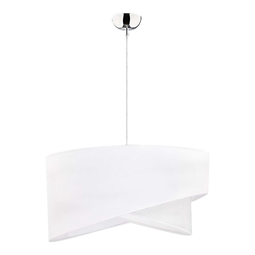 Duolla - Candeeiro suspenso CELLO 1xE27/40W/230V diâmetro 45 cm branco/prateado