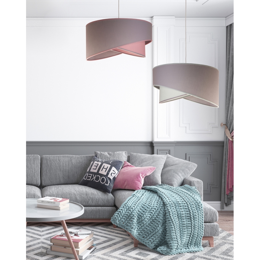 Duolla - Candeeiro suspenso CELLO 1xE27/40W/230V diâmetro 45 cm rosa