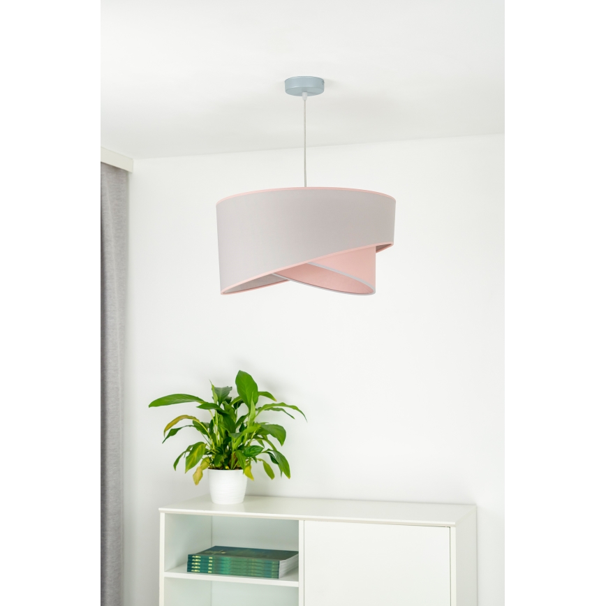 Duolla - Candeeiro suspenso CELLO 1xE27/40W/230V diâmetro 45 cm rosa