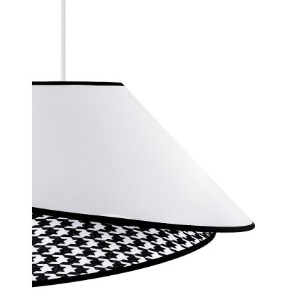 Duolla - Candeeiro suspenso COCO 1xE27/40W/230V diâmetro 50 cm branco/preto
